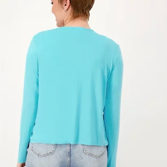 Belle by Kim Gravel Plus Rayon Spandex Shrug Twilight 4X - Picture 6 of 6